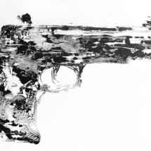 glock o2 | oil on coated hardboard, 13o x 1oo cm