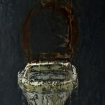 toilet | oil on hardboard, 6o x 9o cm