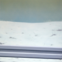 crash barrier, winter | oil on canvas, 15o x 12o cm