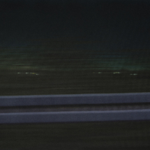 crash barrier, night | oil on canvas, 150 x 120 cm