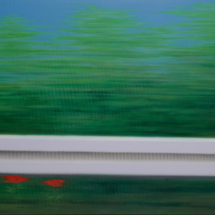 crash barrier, spring | oil on canvas, 150 x 120 cm