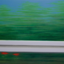 crash barrier, spring | oil on canvas, 150 x 120 cm